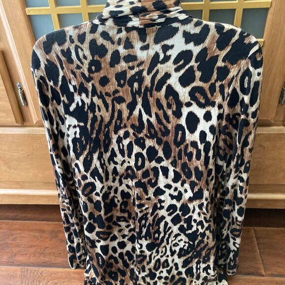 G Collection Leopard Cardigan Jacket Large - Picture 4 of 5